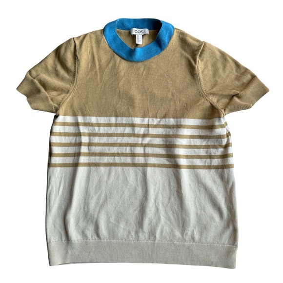 COS Striped Knitted T-Shirt Size M - Picture 2 of 5
